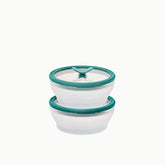Anyday Microwave Small 4-Piece Glass Round Dish Set