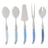 French Home Shades of Blue Laguiole Hostess Servers, Set of 5