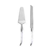 French Home Connoisseur Laguiole 2-Piece Cake & Pie Server Set with Pearlized Handles