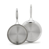 GreenPan Valencia Pro 3-Ply Stainless Steel Skillet Set, 10" & 12"
