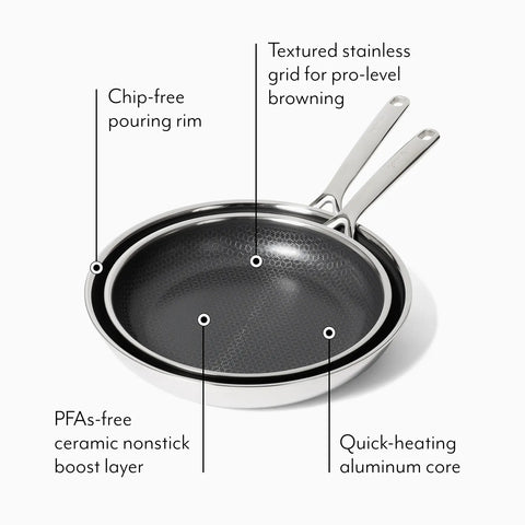 GreenPan Spectra Thermobond Hybrid Ceramic Nonstick Wok with Lid, 12"