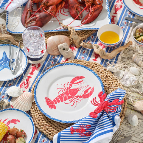 Sur La Table Seaside Melamine Appetizer Plates, Set of 4