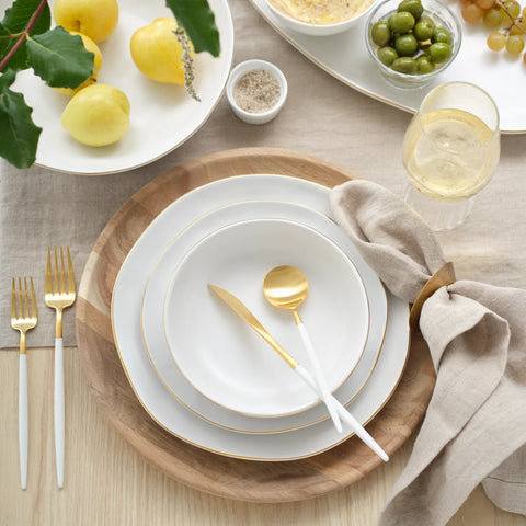 Sur La Table Gold Rimmed Serve Bowl