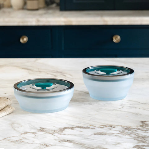 Anyday Microwave Medium 4-Piece Glass Round Dish Set