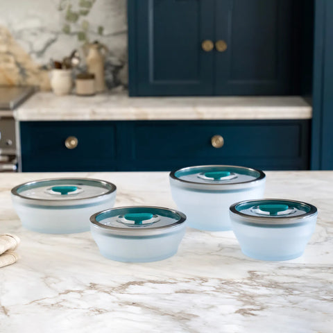 Anyday Microwave 8-Piece Round Glass Dish Set