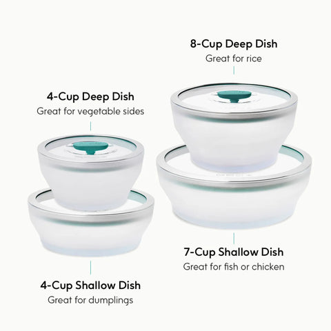 Anyday Microwave 8-Piece Round Glass Dish Set