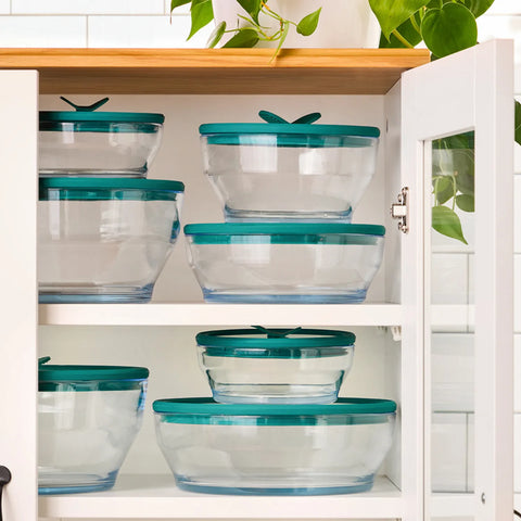 Anyday Microwave 12-Piece Glass Round Dish Set