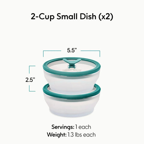 Anyday Microwave Small 4-Piece Glass Round Dish Set
