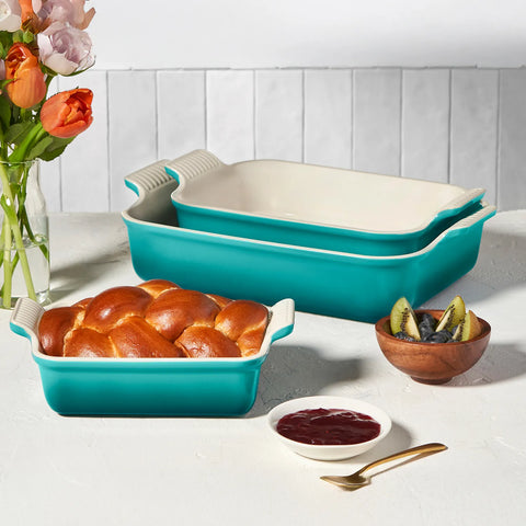 Le Creuset Heritage Stoneware 3-Piece Rectangular Baker Set