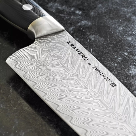 Bob Kramer 7" Stainless Damascus Santoku Knife by Zwilling J.A. Henckels