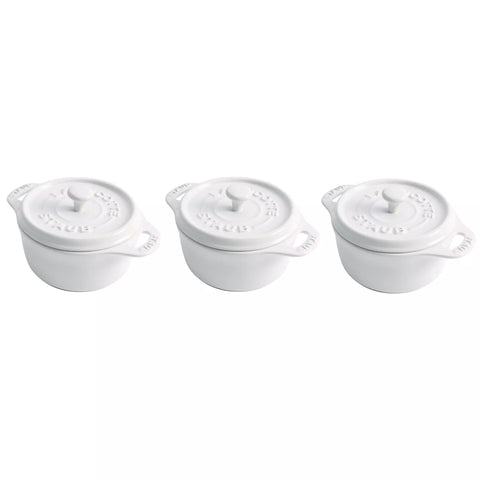 Staub Stoneware Mini Cocottes, Set of 3