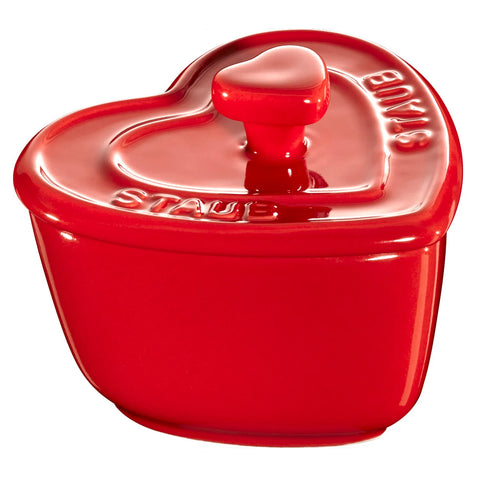 Staub Stoneware Mini Heart Cocottes, Set of 3