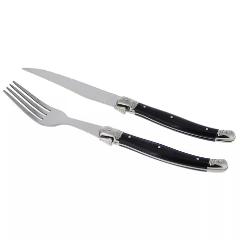 French Home Laguiole 8-Piece Steak Knife and Fork Set