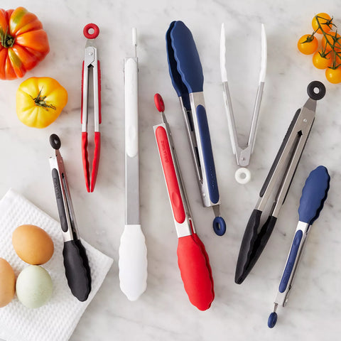 Sur La Table Silicone-Tipped Tongs, 12"