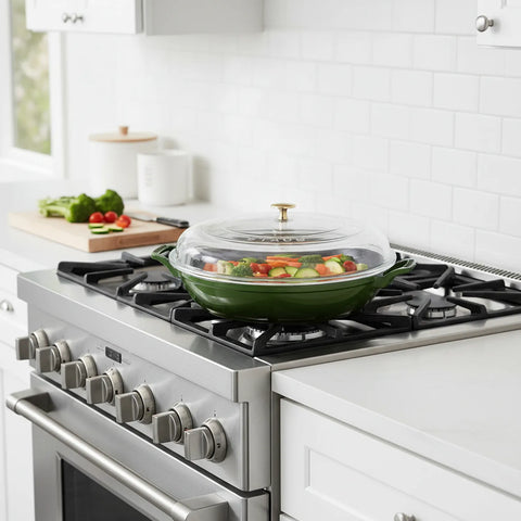 Staub Heritage All-Day Pan with Domed Glass Lid, 3.5 qt.