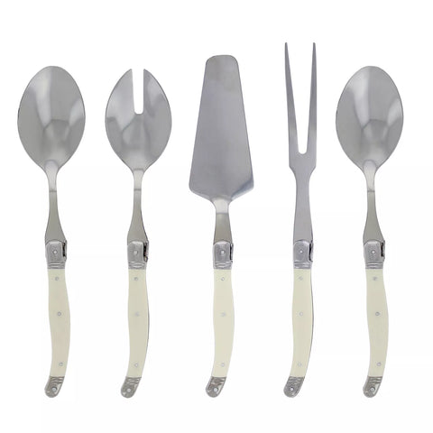 French Home Shades of Blue Laguiole Hostess Servers, Set of 5