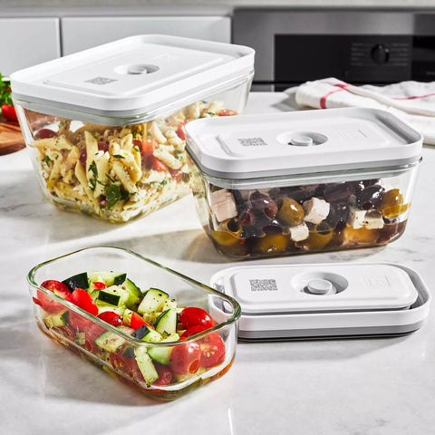 Zwilling Fresh & Save Tall Glass Vacuum Containers, Set of 3