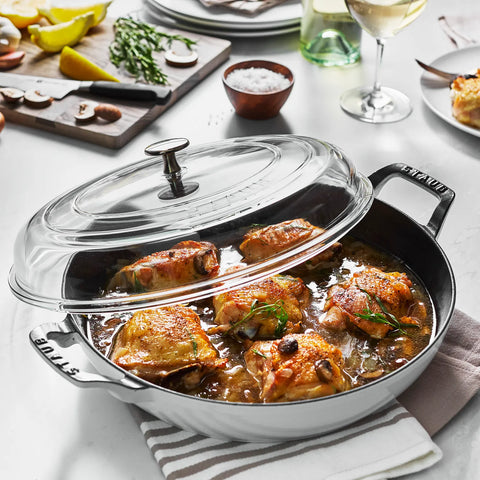 Staub Heritage All-Day Pan with Domed Glass Lid, 3.5 qt.