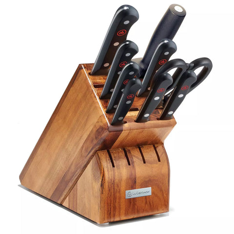 Wüsthof Gourmet 10-Piece Starter Block Set, Natural