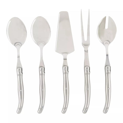 French Home Shades of Blue Laguiole Hostess Servers, Set of 5