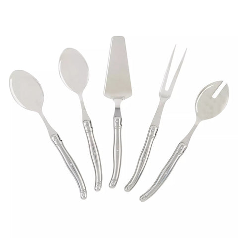 French Home Shades of Blue Laguiole Hostess Servers, Set of 5