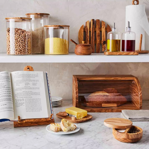Sur La Table Olivewood Salt Keeper Duo