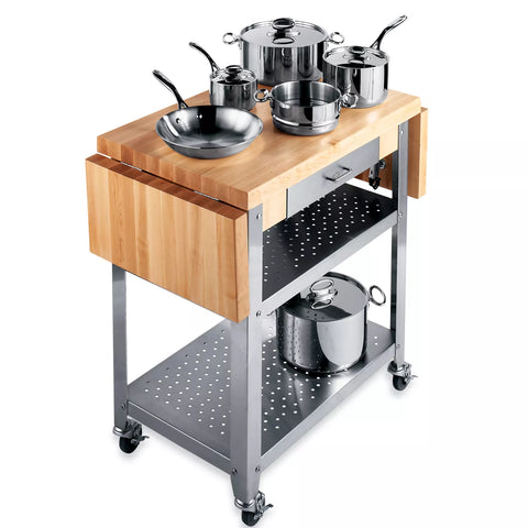 John Boos Maple Edge-Grain 10" Thick Butcher Block Tables