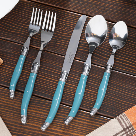 French Home Laguiole Stainless Steel Flatware, 20-Piece Set