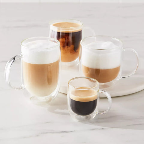 Sur La Table Double-Wall Cappuccino Glasses, Set Of 2