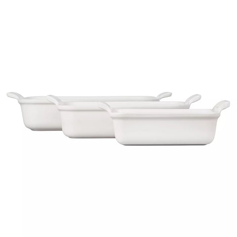 Le Creuset Heritage Stoneware 3-Piece Rectangular Baker Set