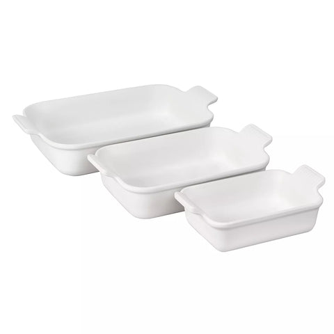 Le Creuset Heritage Stoneware 3-Piece Rectangular Baker Set