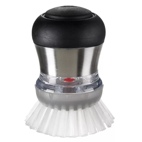 OXO SteeL Soap-Squirting Palm Brush