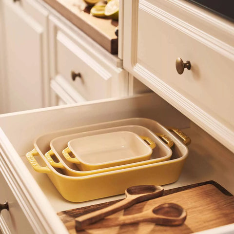Staub Stoneware 3-Piece Rectangular Baker Set