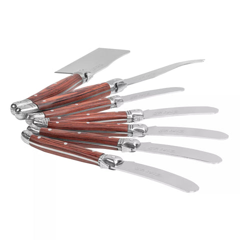 French Home 7-Piece Laguiole Cheese Knife & Spreader Set, 7 Piece
