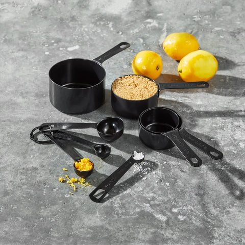 Sur La Table Black Measuring Cups, Set of 4