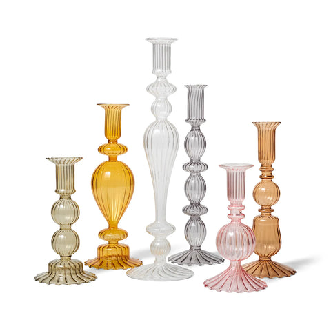 Sur La Table Glass Taper Candle Holder, 13.5"