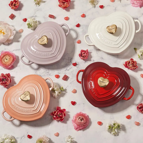 Le Creuset Shallow Heart Cocotte, 1.25 Qt.