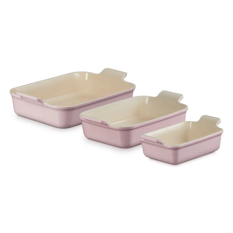 Le Creuset Heritage Stoneware 3-Piece Rectangular Baker Set