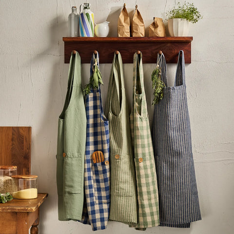 Sur La Table Check Linen Smock Apron