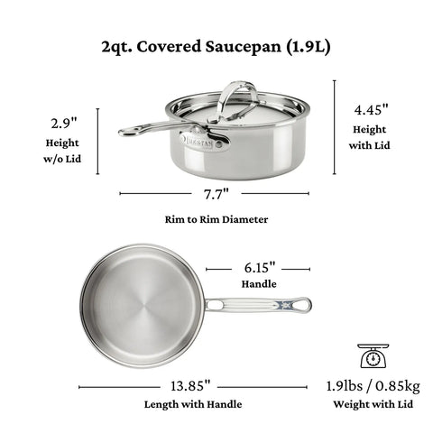 Hestan ProBond Luxe Stainless Steel 5-Piece Cookware Set