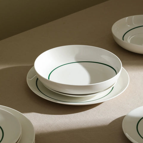Stone Lain Luna Porcelain 12-Piece Dinnerware Set