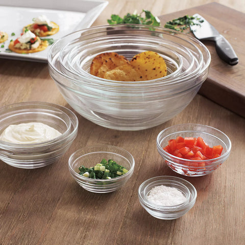 Duralex Lys Clear Stackable Bowls, Set of 10