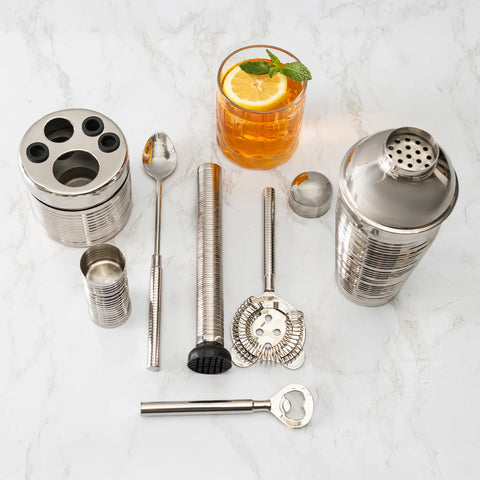 French Home Ribbed 7-Piece Bar Tool Set