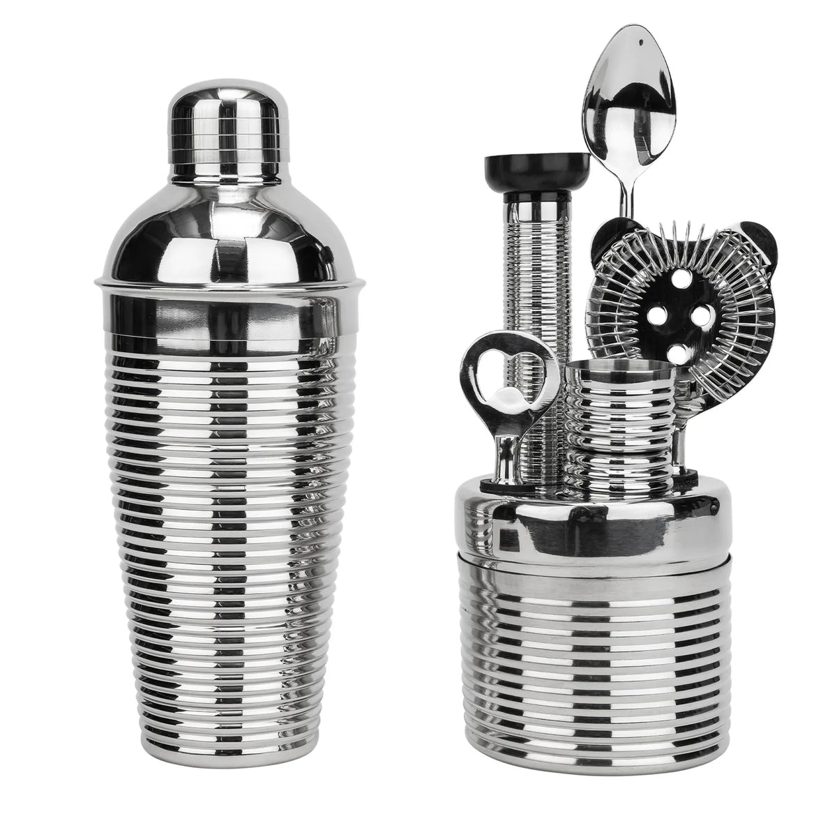 French Home Ribbed 7-Piece Bar Tool Set