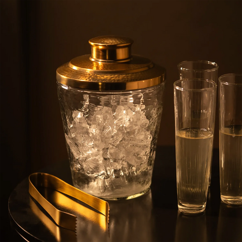 Collective Home Pebble Ice Bucket with Tongs