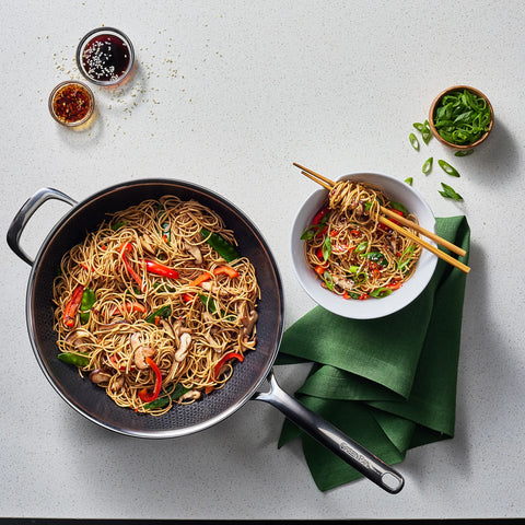 GreenPan Spectra Thermobond Hybrid Ceramic Nonstick Wok with Lid, 12"