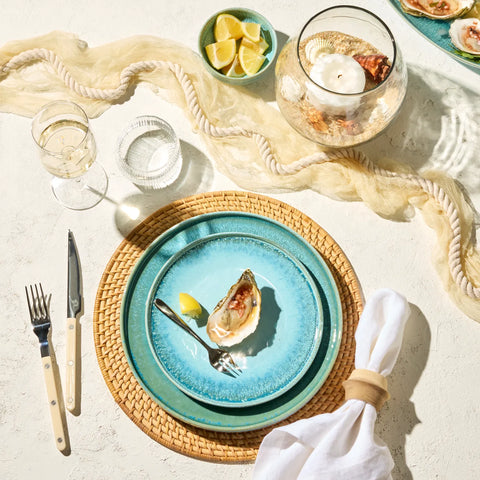 Sur La Table Driftwater Reactive Glaze Dinner Plate