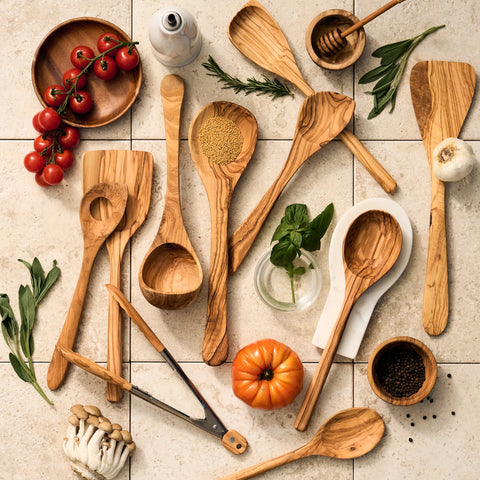 Sur La Table Angled Edge Olivewood Spoon