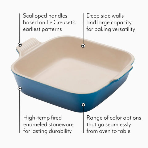 Le Creuset Heritage Square Baker, 9"