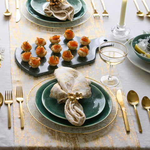 Sur La Table Cloud Emerald Salad Plate
